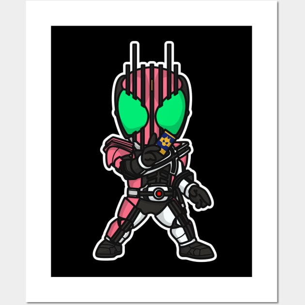 Kamen Rider Decade Chibi Style Kawaii Wall Art by The Toku Verse